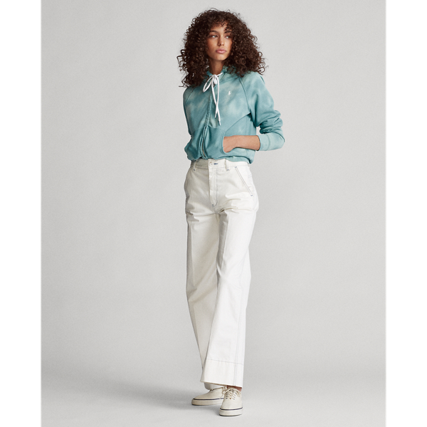 Deep Seafoam Tie-Dye Fleece Full-Zip Hoodie Polo Ralph Lauren 3