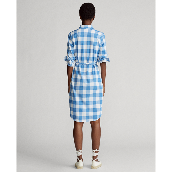 Blue/White Gingham Cotton Shirtdress Polo Ralph Lauren 6