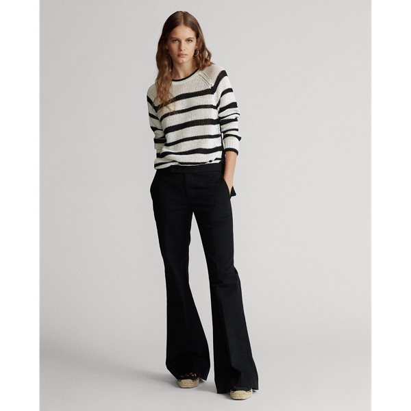 Black/White Stripe Striped Linen Jumper Polo Ralph Lauren 3