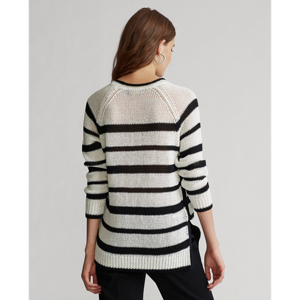 Black/White Stripe Striped Linen Jumper Polo Ralph Lauren 4