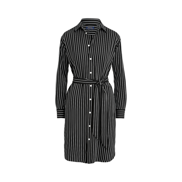 Gestreiftes Hemdkleid mit G&uuml;rtel