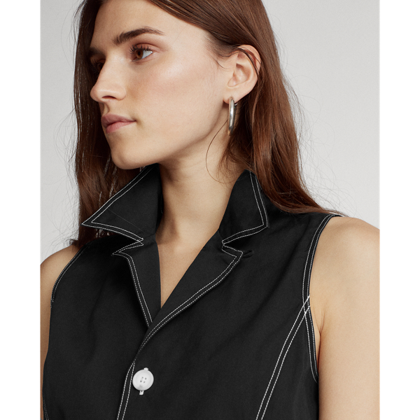 Black Cropped Sleeveless Shirt Polo Ralph Lauren 5