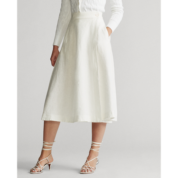 Nevis Linen Wrap Skirt Polo Ralph Lauren 4