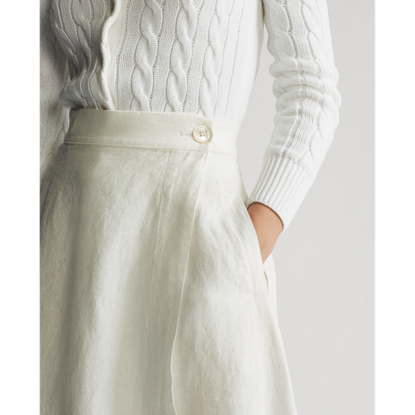 Nevis Linen Wrap Skirt Polo Ralph Lauren 6