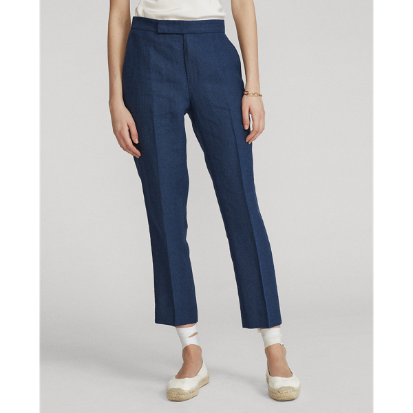 Pantalon en lin Polo Ralph Lauren en Bleu marine Newport 3