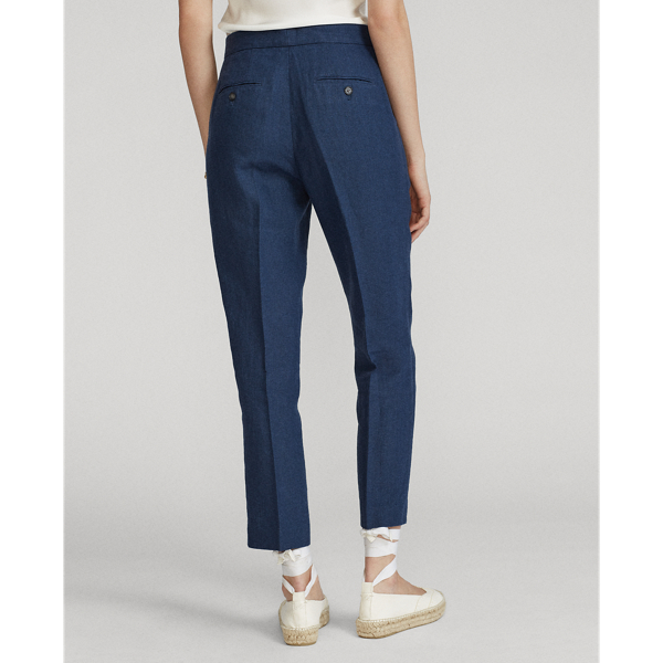 Pantalon en lin Polo Ralph Lauren en Bleu marine Newport 4