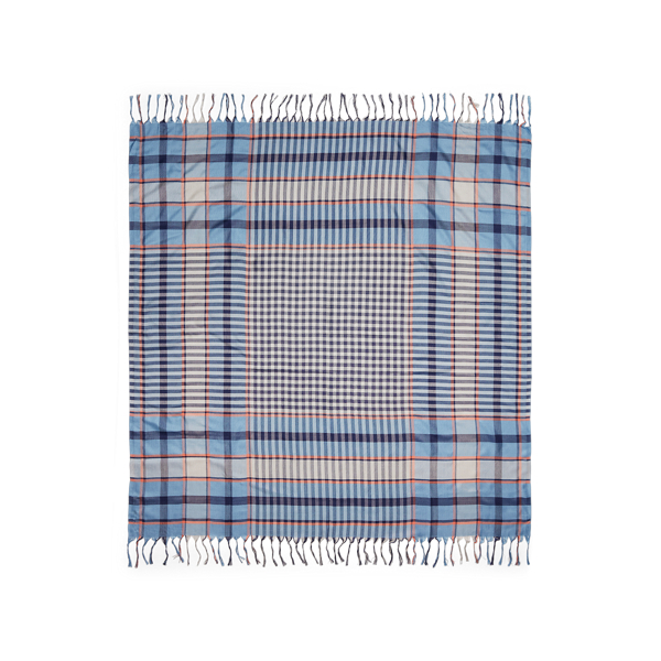 Harbour Island Blue Silk Madras Scarf Polo Ralph Lauren 2