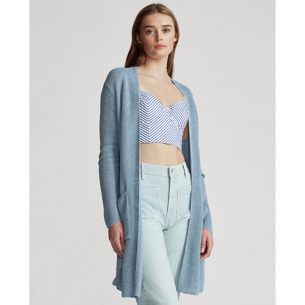 Ribbed Linen Cardigan