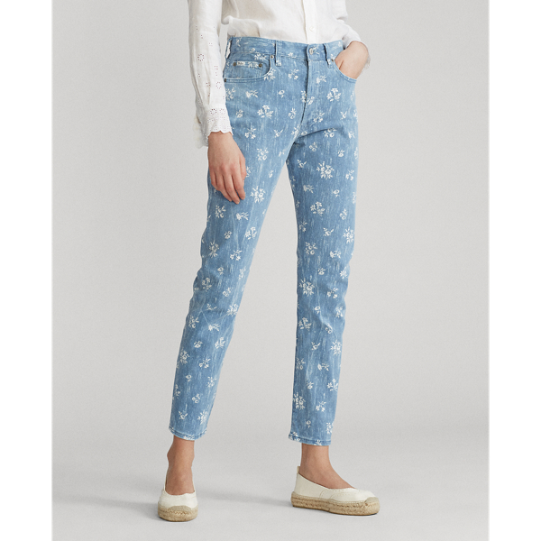 Rosebud Floral Callen High-Rise Slim Jeans Polo Ralph Lauren 4