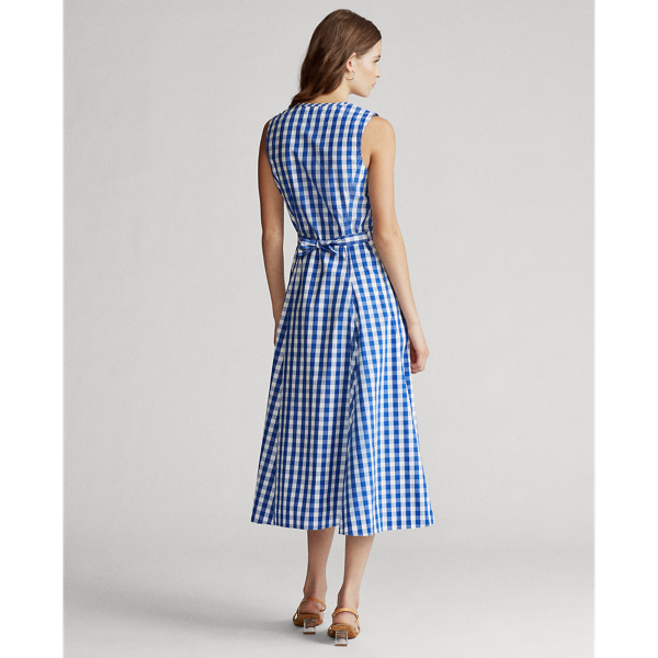 Royal/White Gingham Cotton Dress Polo Ralph Lauren 5