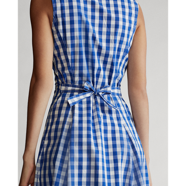 Royal/White Gingham Cotton Dress Polo Ralph Lauren 6
