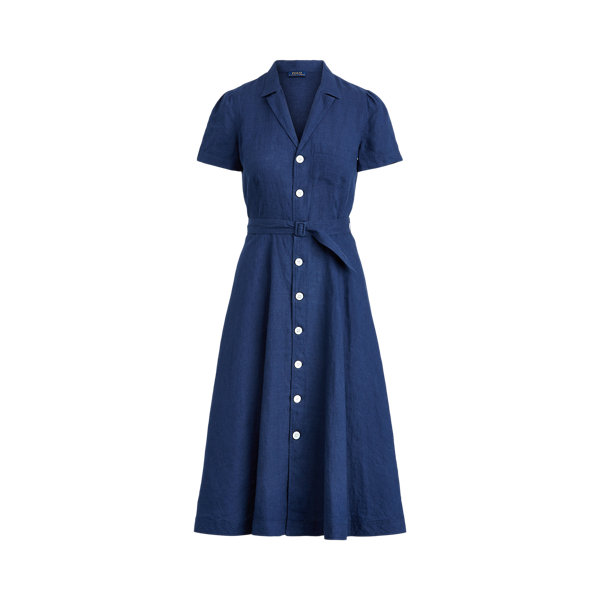 Newport Navy Belted Linen Dress Polo Ralph Lauren 2