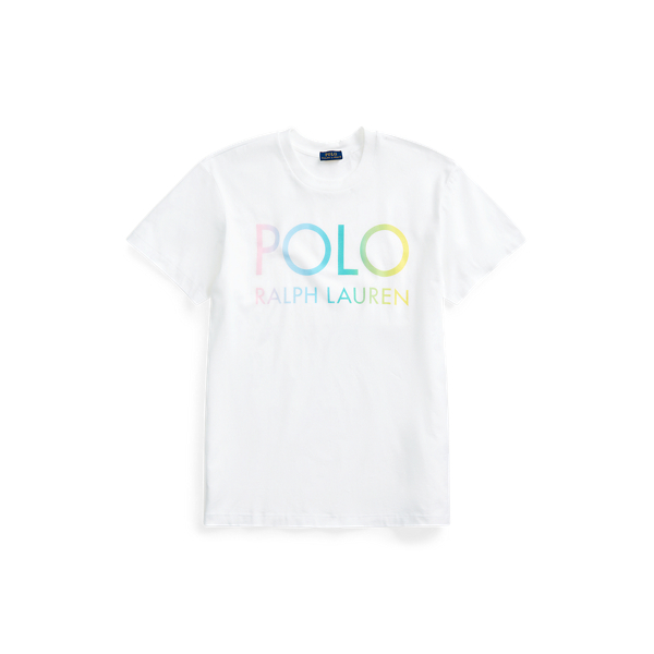 White Big Fit Ombre Logo Tee Polo Ralph Lauren 2