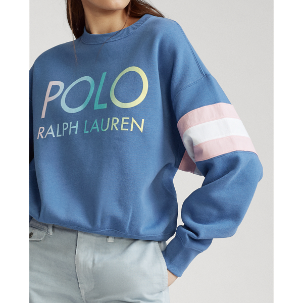 Nimes Blue Ombre Logo Fleece Sweatshirt Polo Ralph Lauren 5