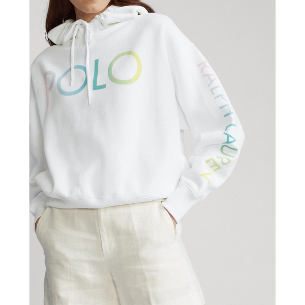 White Fleece Polo Hoodie Polo Ralph Lauren 5