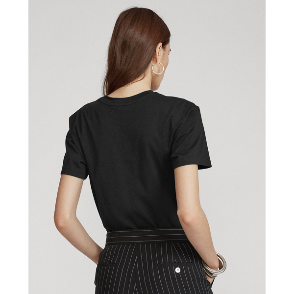 Black Big Fit Ombre Pony Tee Polo Ralph Lauren 4