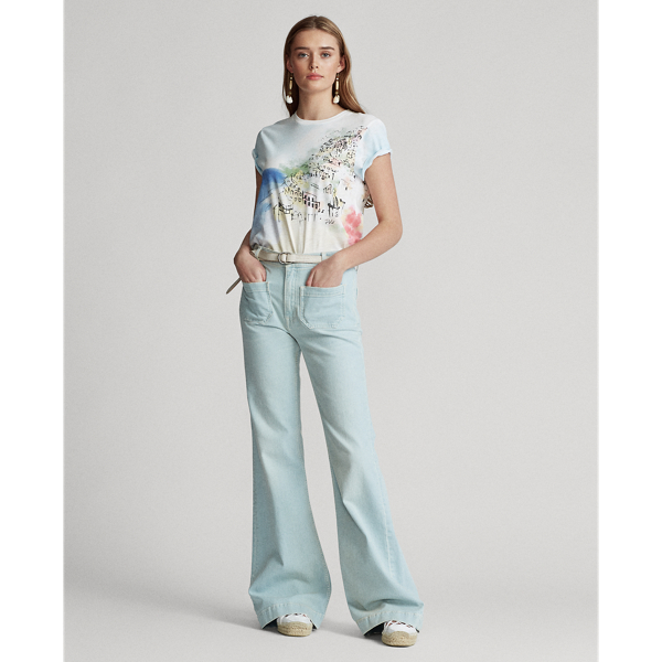 White Multi Jersey Graphic Tee Polo Ralph Lauren 3