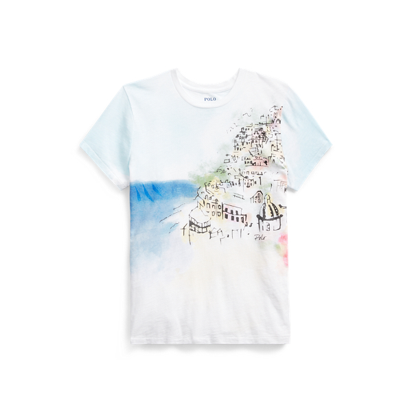 White Multi Jersey Graphic Tee Polo Ralph Lauren 2