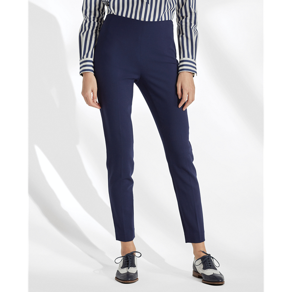 Lux Navy Annie Stretch Cotton Pant Ralph Lauren Collection 3