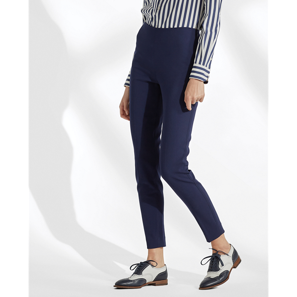 Lux Navy Annie Stretch Cotton Pant Ralph Lauren Collection 4