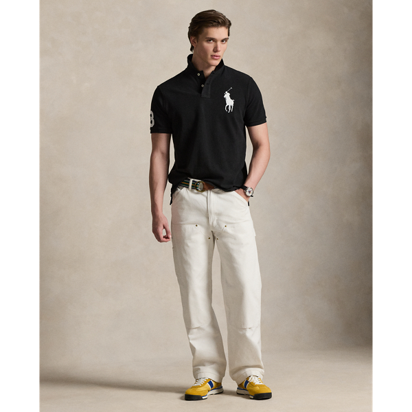 Polo Black Classic Fit Mesh Polo Shirt Polo Ralph Lauren 4