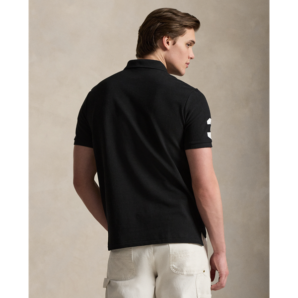 Polo Black Classic Fit Mesh Polo Shirt Polo Ralph Lauren 5