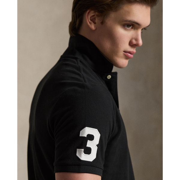 Polo Black Classic Fit Mesh Polo Shirt Polo Ralph Lauren 6