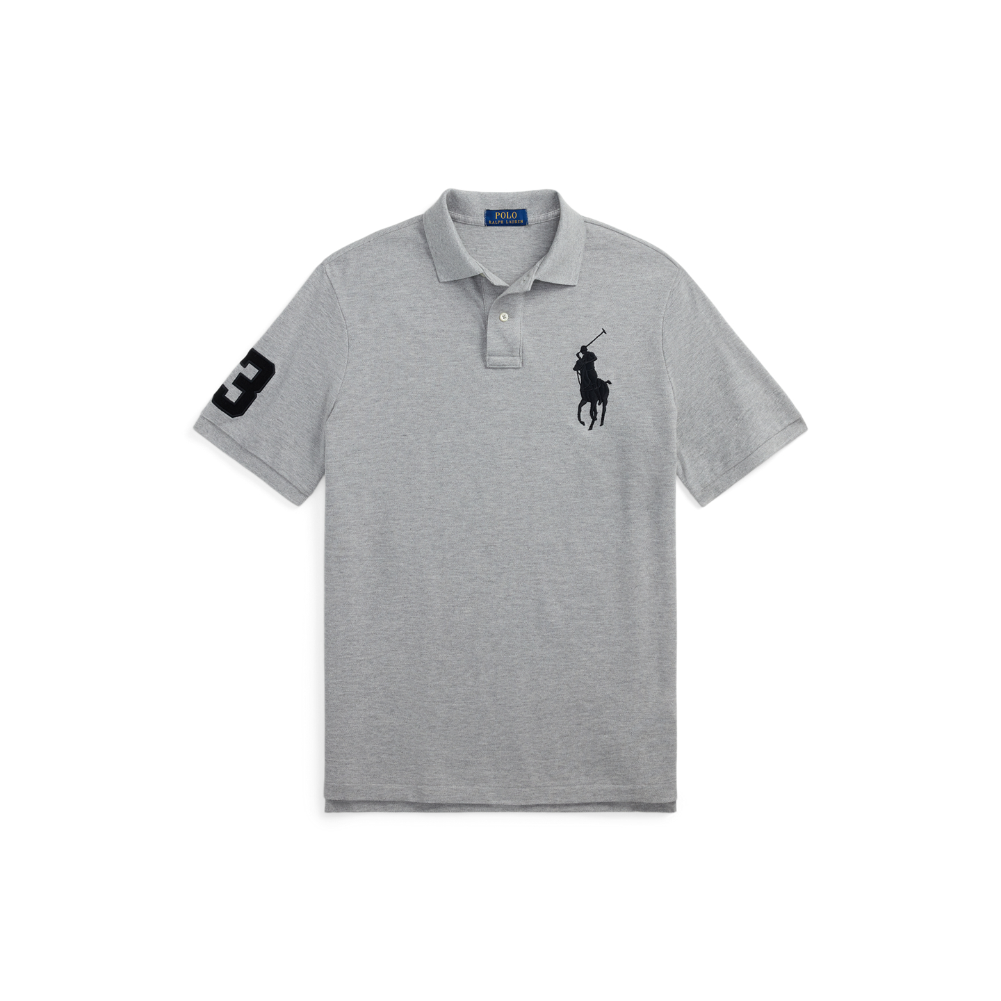 Мужское поло Ralph Lauren Big Pony Mesh Polo - All Fits, цвет: Меланжевый — фото 5
