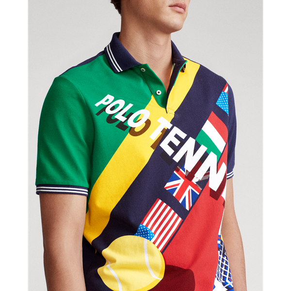Leisure Tennis Print Classic Fit Tennis Mesh Polo Polo Ralph Lauren 6
