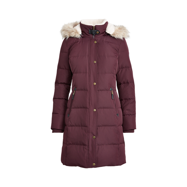 Faux-Fur-Trim Down Coat Lauren 1
