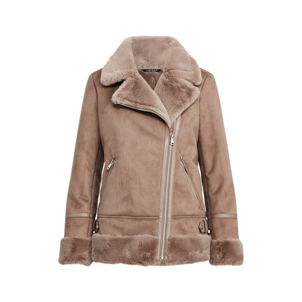 Faux Fur Moto Jacket for Women Ralph Lauren IE