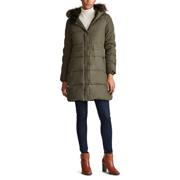 Loden Faux-Fur-Trim Down Coat Lauren 3