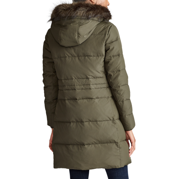 Loden Faux-Fur-Trim Down Coat Lauren 4