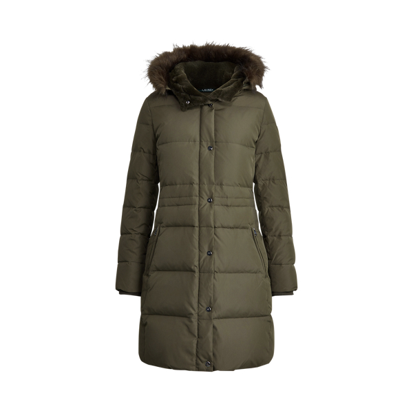 Faux-Fur-Trim Down Coat Lauren 1