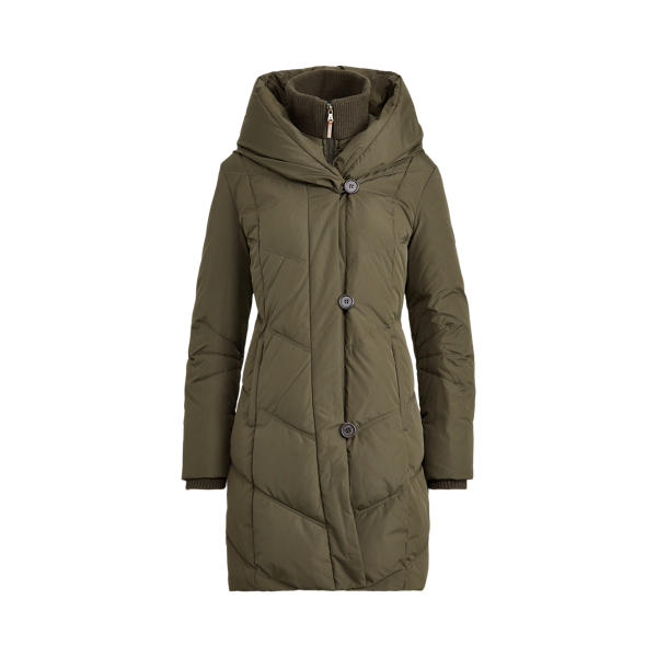 Oversize-Collar Down Coat Lauren 1