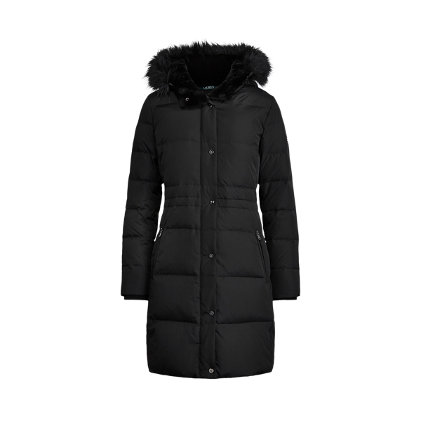 Faux-Fur-Trim Down Coat
