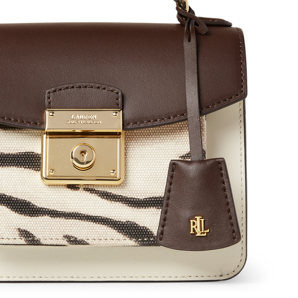 Chestnut/Natural/Zebra Canvas Mini Beckett Satchel Lauren 4