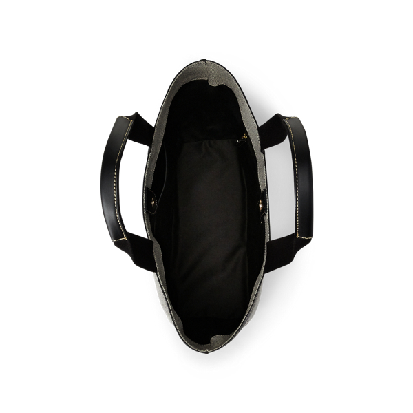 Black Canvas Medium Tote Lauren 4