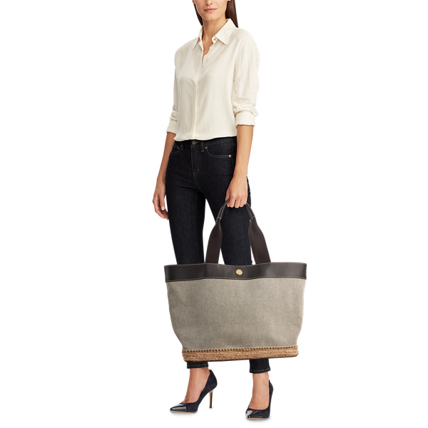 Black Canvas Medium Tote Lauren 6