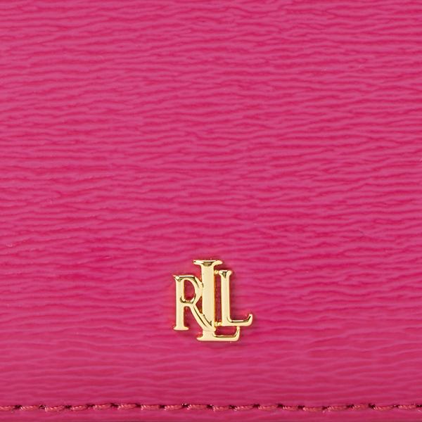 Deep Fuchsia Saffiano Slim Leather Wallet Lauren 4