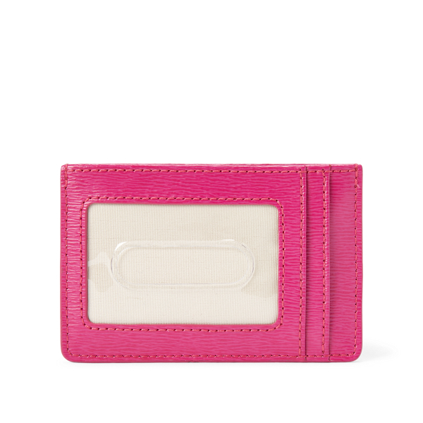 Deep Fuchsia Slim Leather Card Case Lauren 2