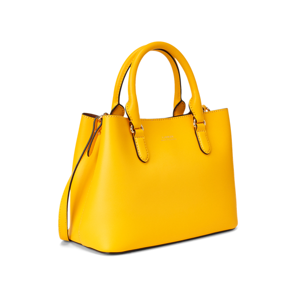 Yellow/Tan Mini Leather Marcy Satchel Lauren 2
