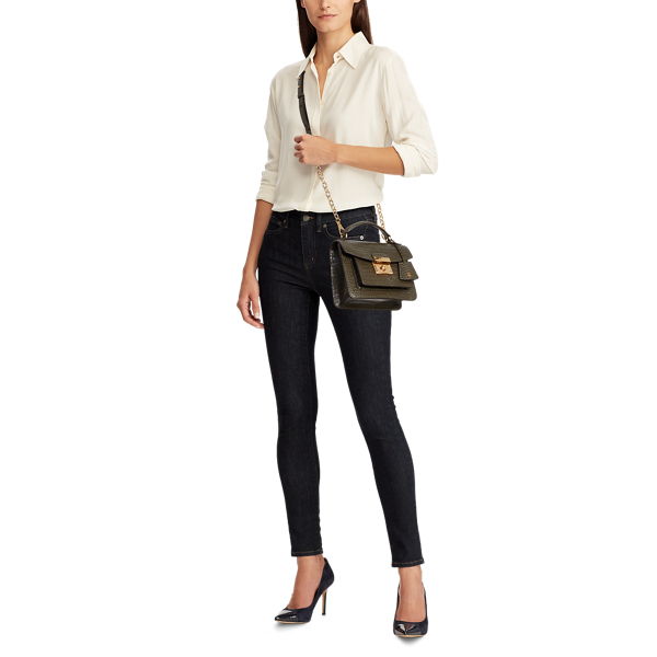 Deep Olive Leather Mini Beckett Satchel Lauren 7