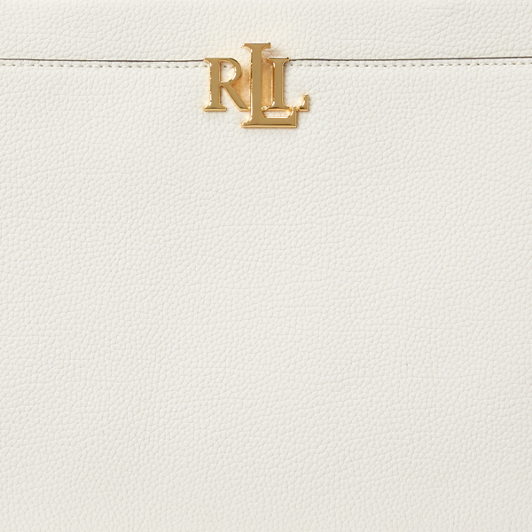 Vanilla Pebbled Leather Laine Satchel Lauren 5