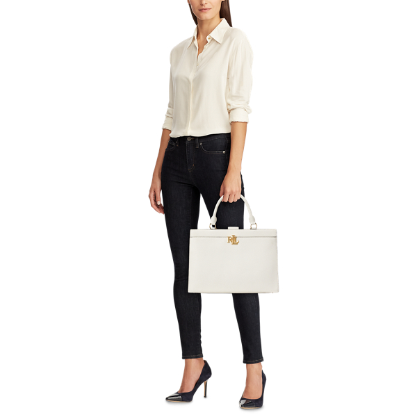 特価 Ralph Lauren 人気高 Pebbled Leather Laine Satchel Lauren Ralph Lauren Pebble Leather Laine Satchel - Macy's