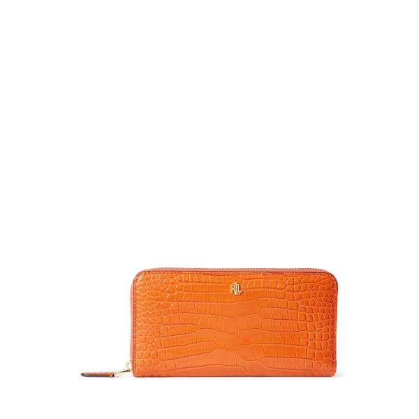 Grand portefeuille zipp&eacute; en cuir Lauren en 1