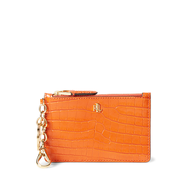 Leather Medium Zip Wallet Lauren em 1