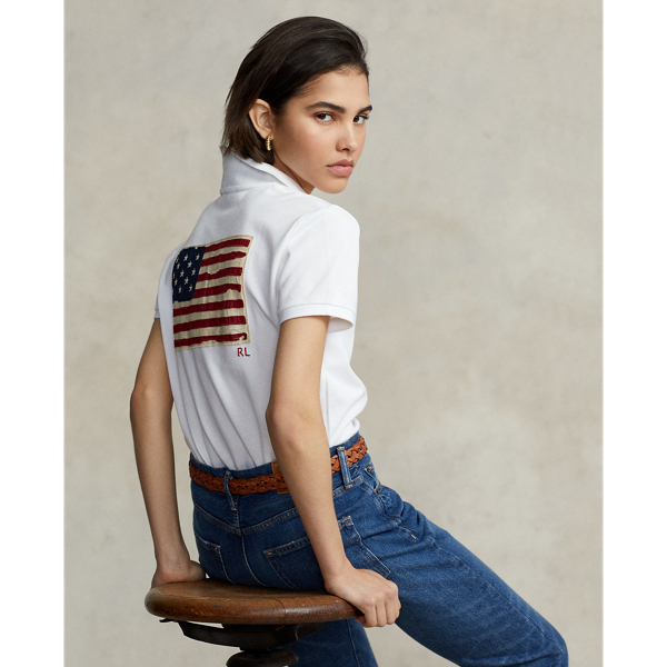 Flag polo shirt ralph lauren best sale