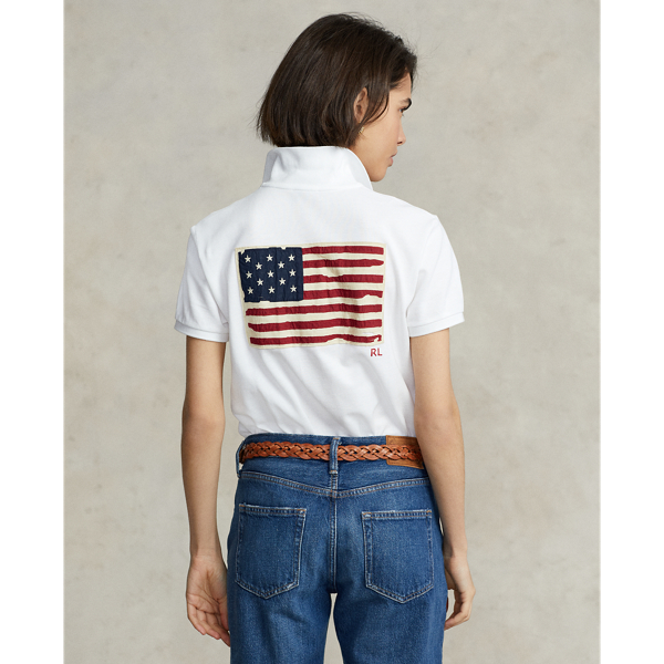 Women's Classic Fit Flag Polo Shirt | Ralph Lauren
