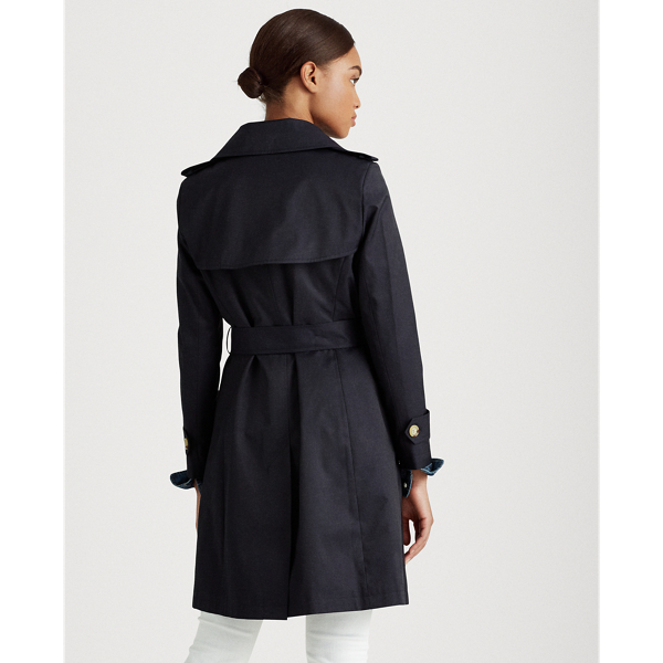 Dark Navy Trench Coat Lauren Petite 5